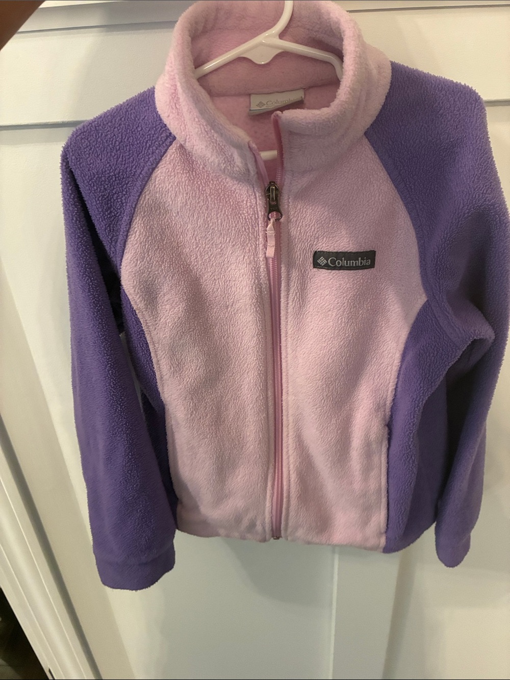 Columbia Pink and Purple Fleece Zip Jacket